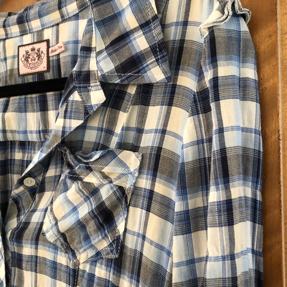 Blue Plaid Size 10 Juicy Couture Drop Waist Dress - Picture 4 of 6